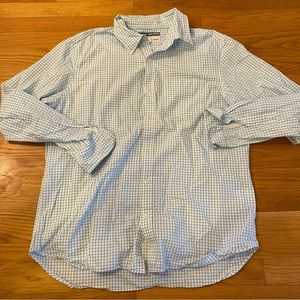 Old Navy Large Blue Check Button Down Shirt